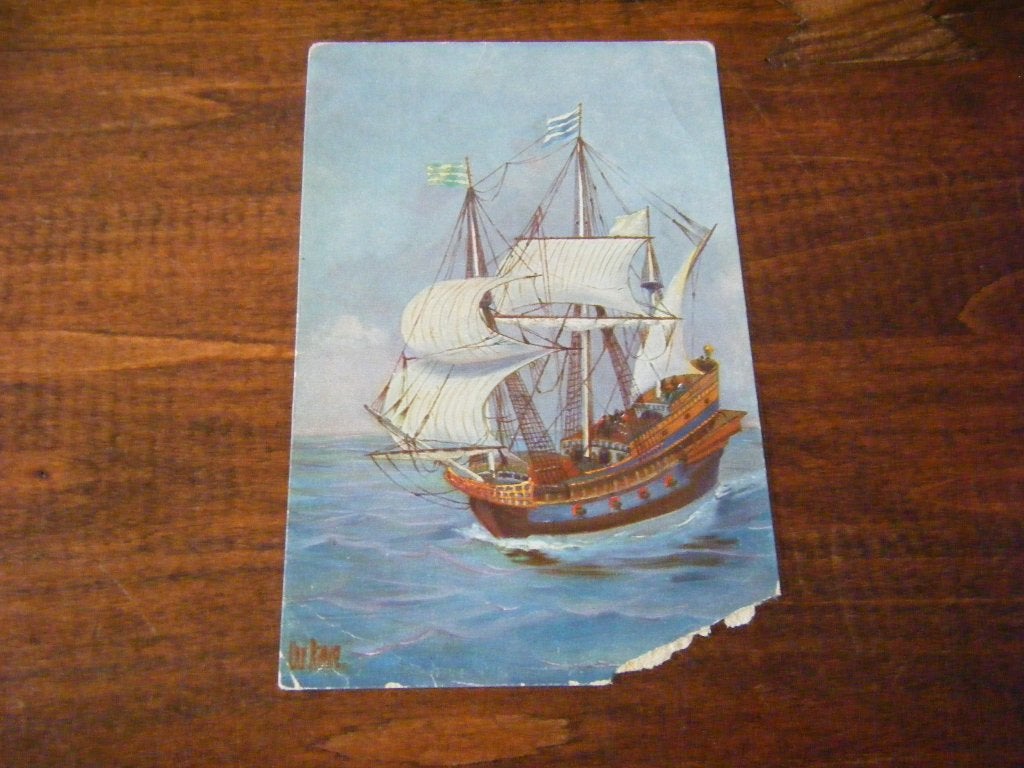 B42 - Schepen - Fransch Oorlogsschip - Oud, Ophalen of Verzenden, Gebruikt, Kaart, Foto of Prent
