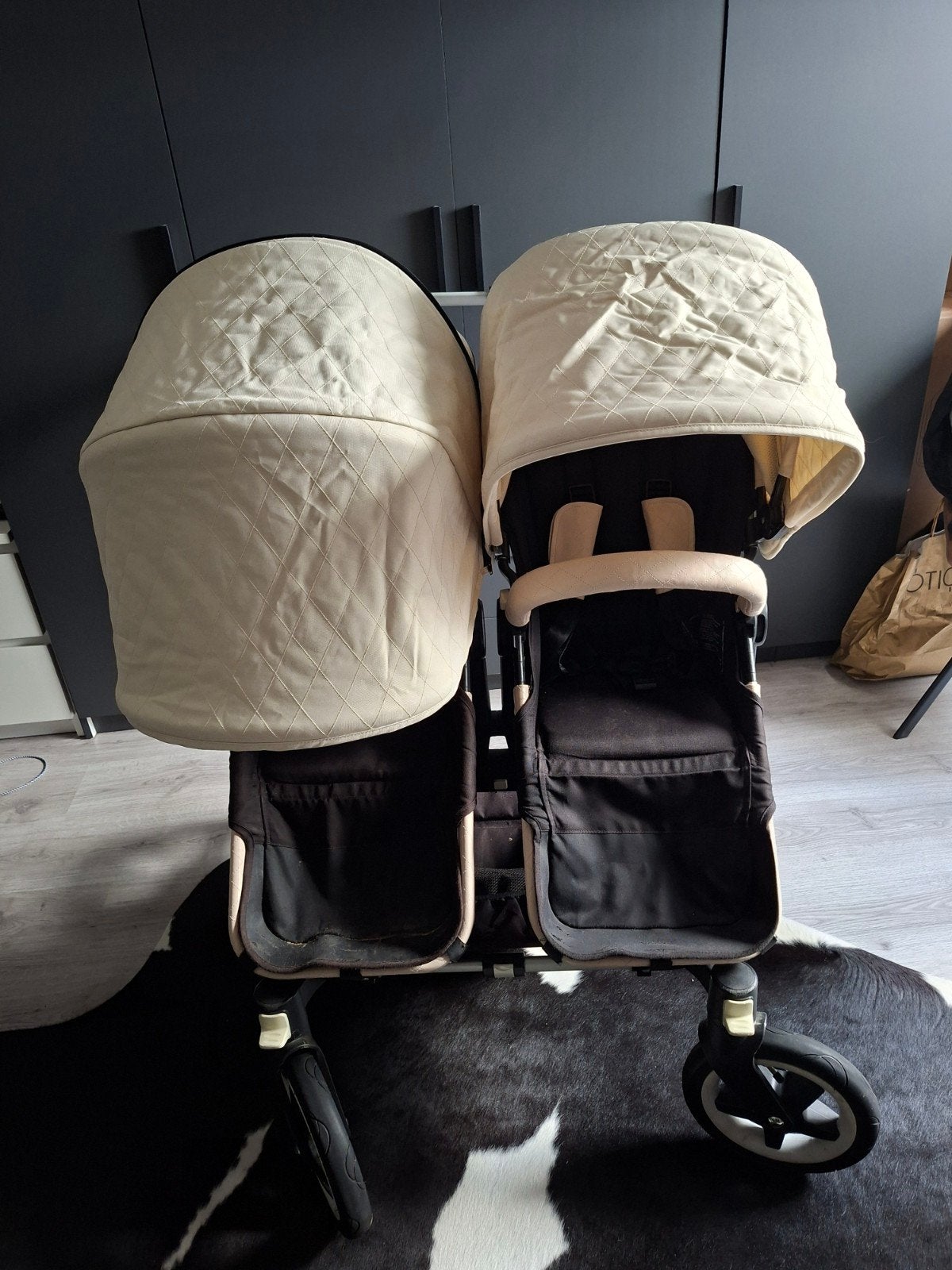te koop complete tweeling bugaboo kinderwagen, Kinderen en Baby's, Kinderwagens en Combinaties, Gebruikt, Bugaboo, Verstelbare duwstang