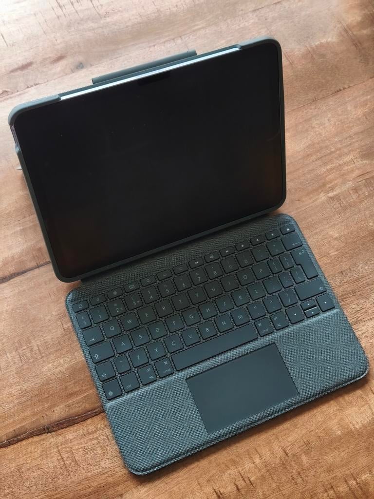 iPad Air 2024 + Apple Pencil Pro + Logitech Folio, Overige kleuren, Apple iPad Air, 11 inch, Ophalen of Verzenden