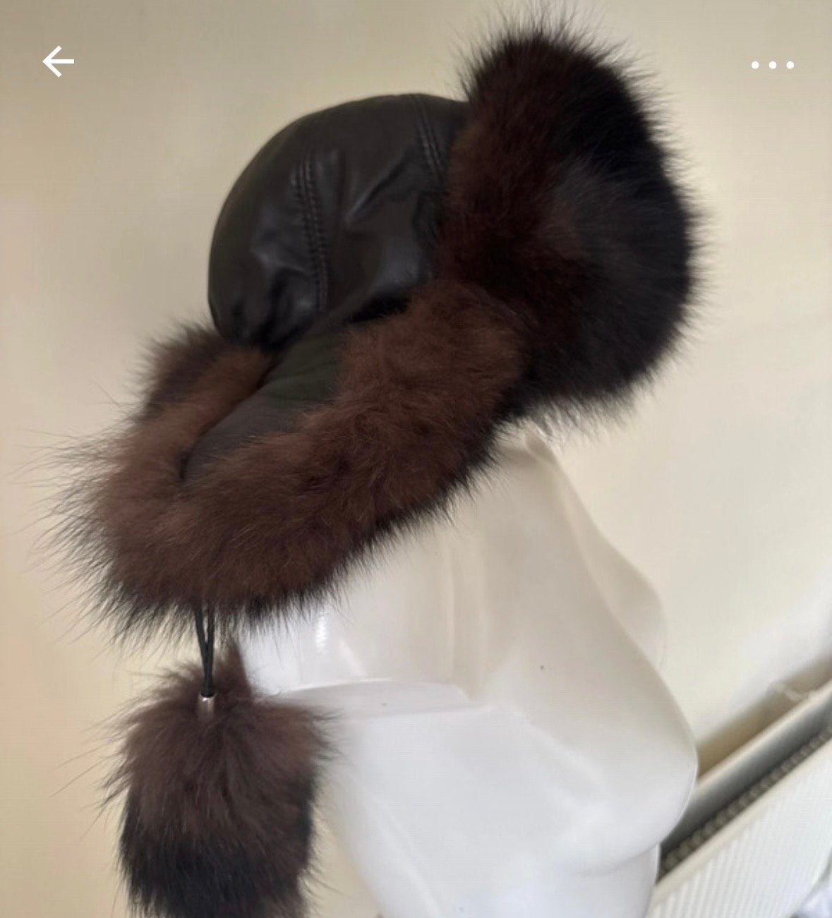 Leren Ushanka met Bont - Warme Wintermuts, Ophalen of Verzenden, Nieuw, One size fits all, Hoed