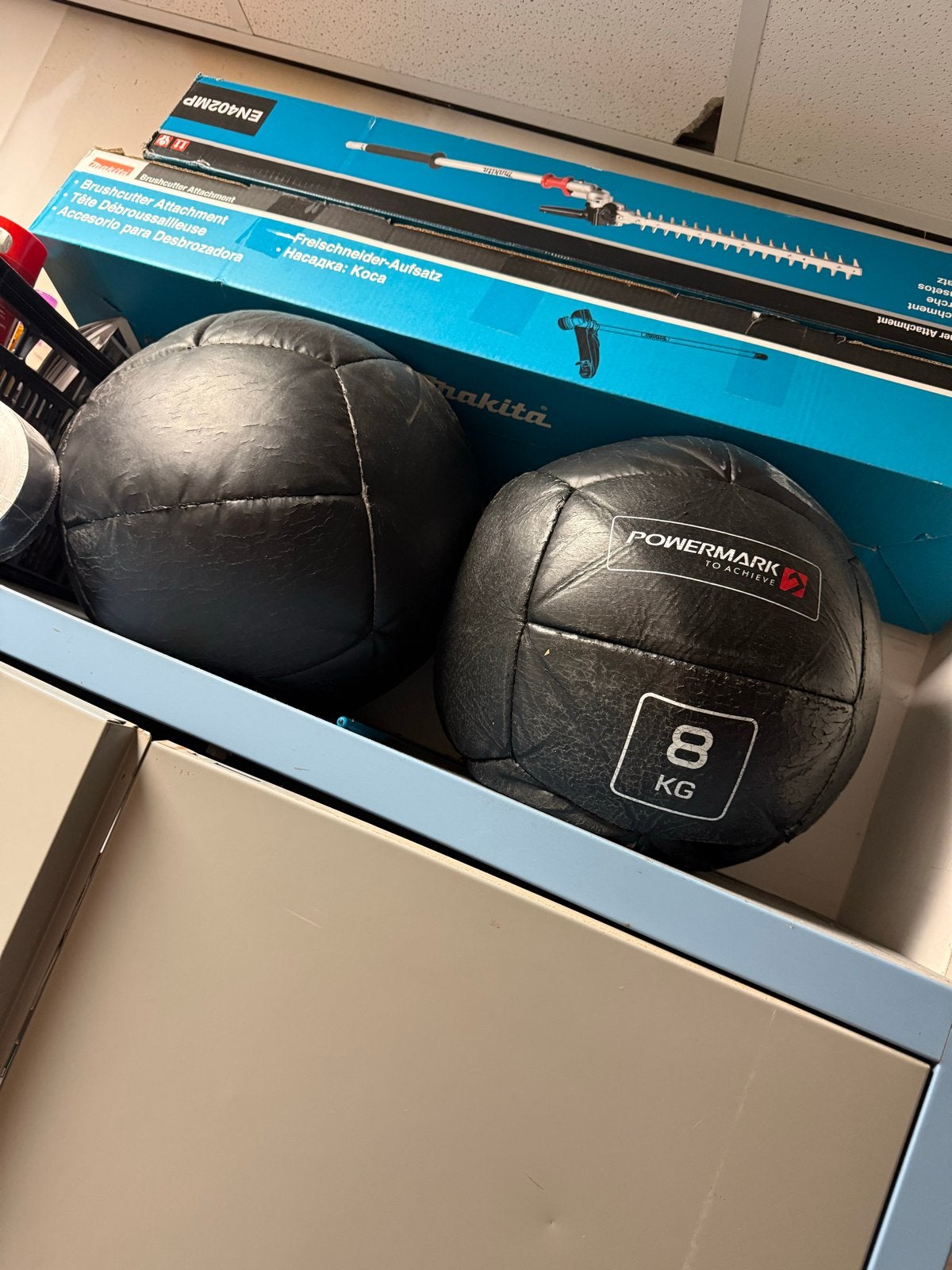 Medicijnbal powermax 8 KG ball 2x, Ophalen of Verzenden, Gebruikt, Armen, Medicijnbal