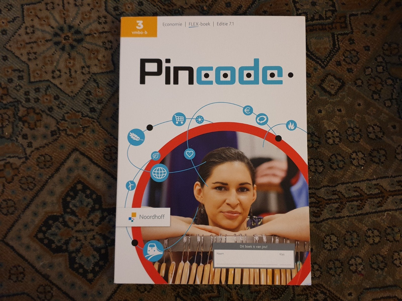 Pincode Economie FLEX-boek vmbo-b Editie 7.1 Noordhoff, Boeken, Ophalen of Verzenden, Gelezen, VMBO, Economie