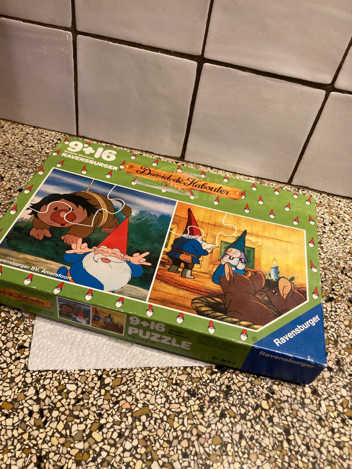 2 in 1 puzzel David de kabouter, Ophalen of Verzenden, Meer dan 50 stukjes, Zo goed als nieuw