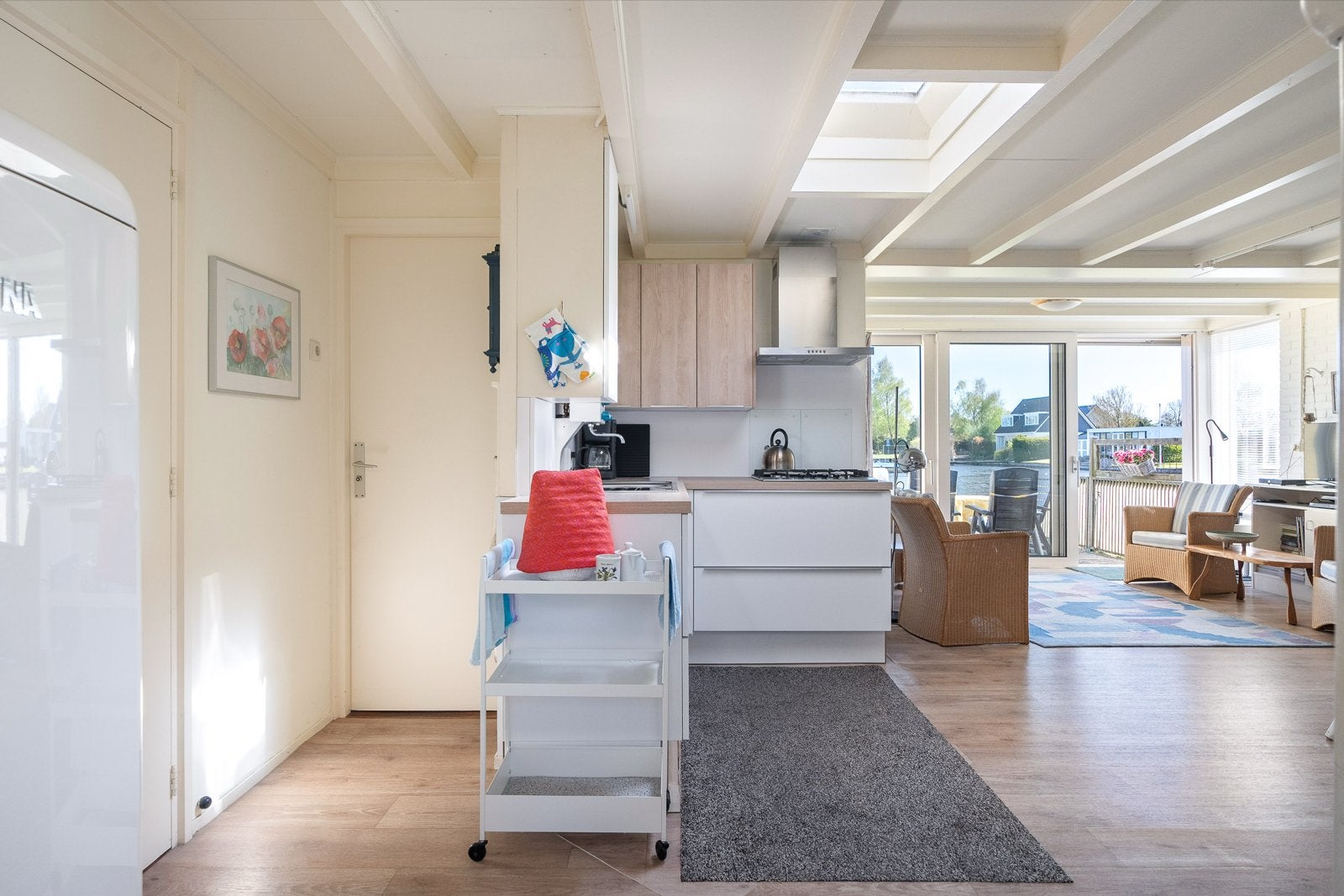 Moderne keuken, Huis en Inrichting, Ophalen, Gebruikt, Wit, Hoekkeuken