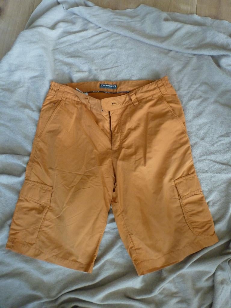 TENSON knie cargo broek 48 roestbruin -GRATIS zend, Verzenden, Zo goed als nieuw, Maat 48/50 (M), Overige kleuren