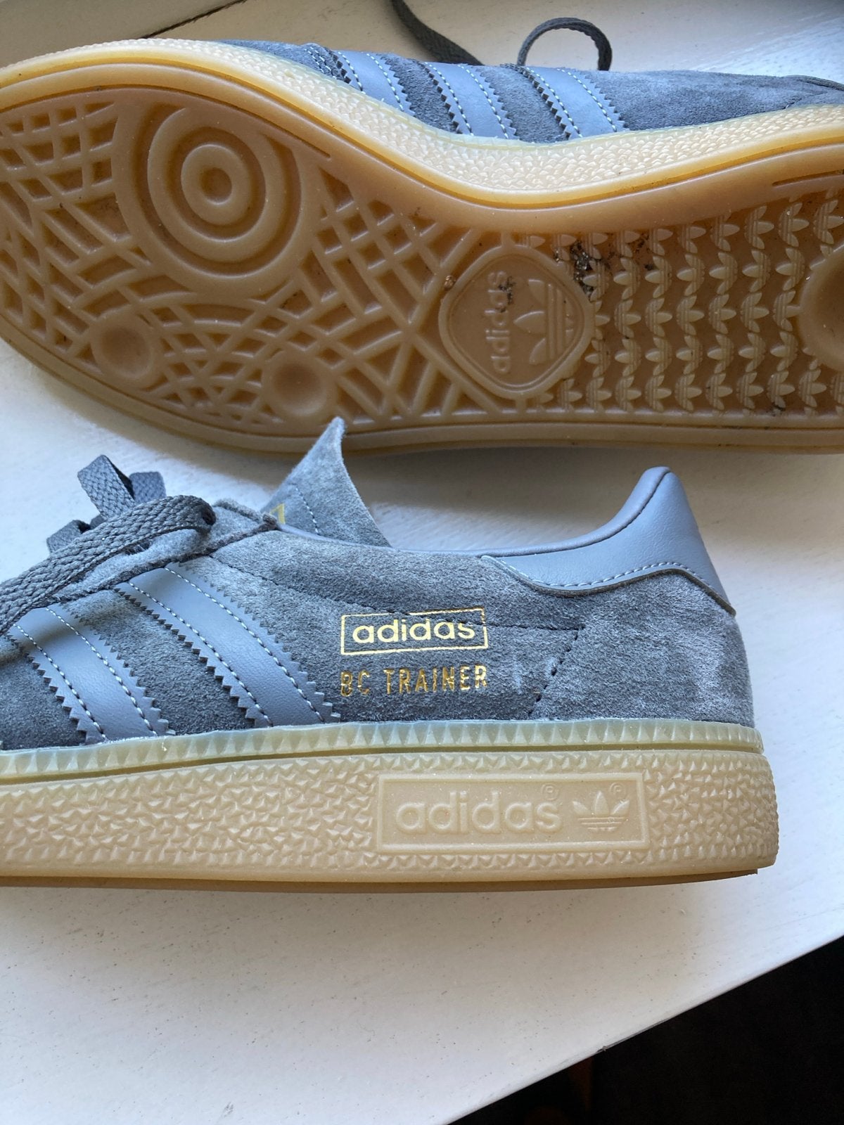 Adidas BC Trainer suède sneakers maat 41, Ophalen of Verzenden, Gedragen, Grijs, Sneakers of Gympen