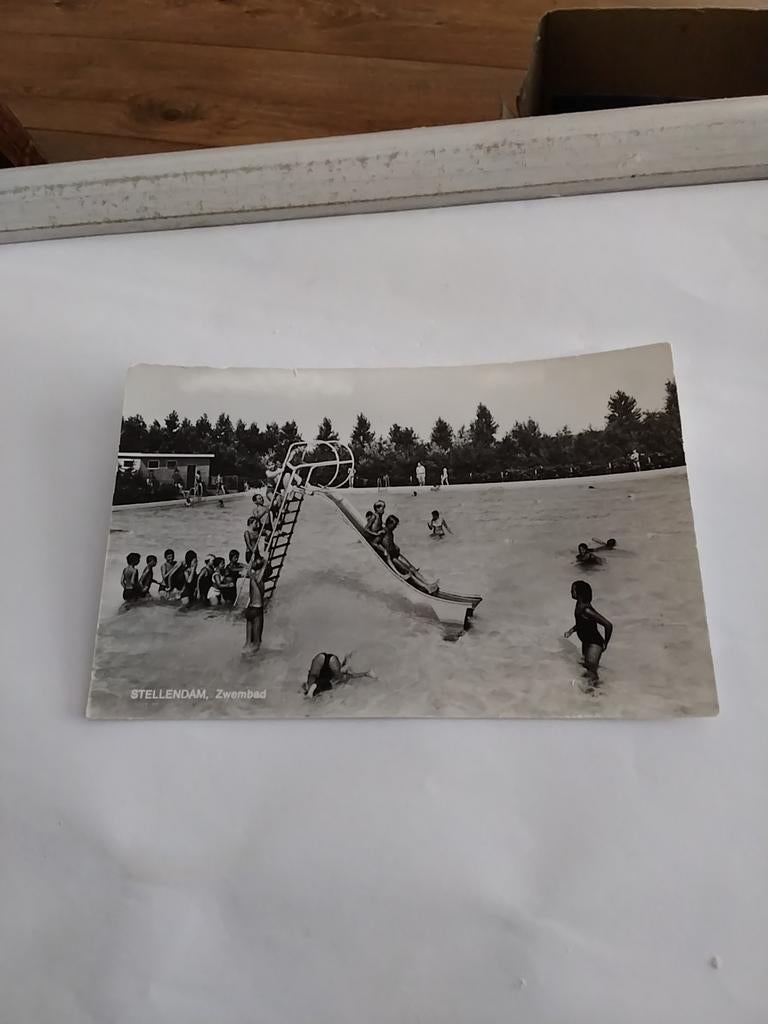 STELLENDAM. ZWEMBAD, Verzamelen, Ansichtkaarten | Nederland, Ophalen of Verzenden, 1960 tot 1980, Gelderland