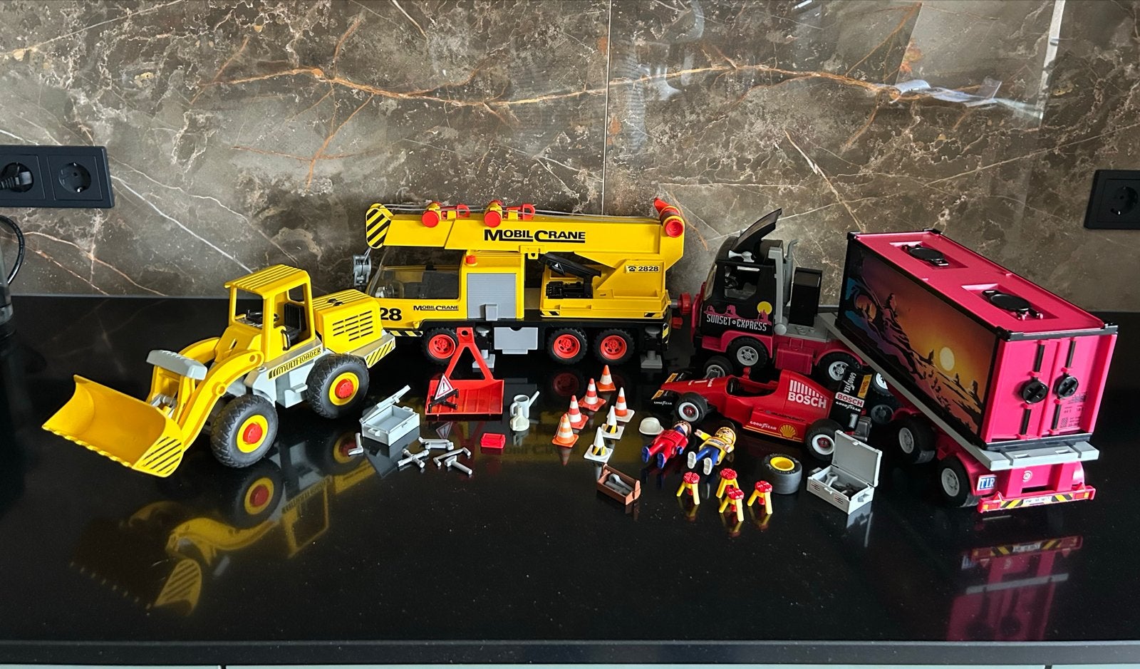 Playmobil Voertuigen Kraan, Vrachtwagen, Graafmachine etc, Ophalen of Verzenden, Gebruikt