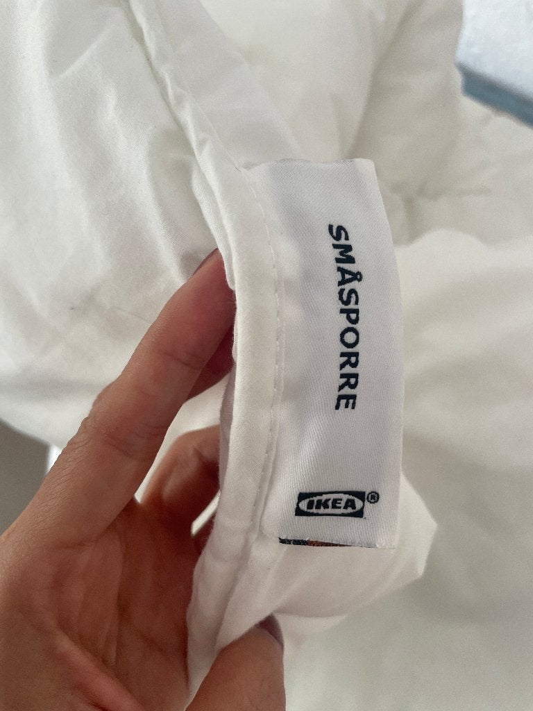 IKEA SMÅSPORRE Dekbed, Eenpersoons, Wit, Katoen, Ophalen of Verzenden