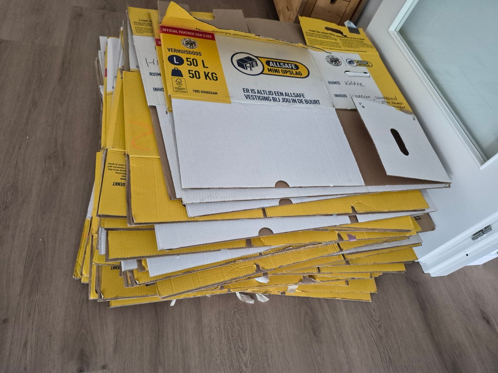 Gebruikte verhuisdozen – 40-43 stuks voor €20, Ophalen, Minder dan 50 cm, Minder dan 40 cm, 35 tot 50 cm