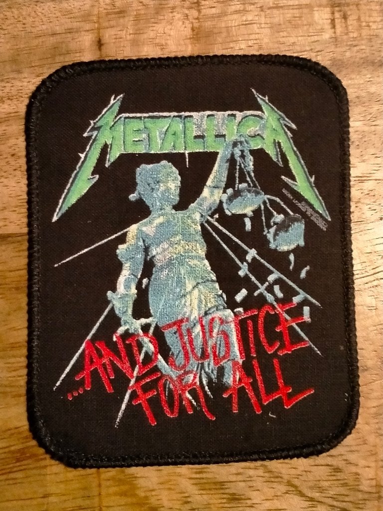 Metallica and justice for all vintage patch embleem RARE, Ophalen of Verzenden, Zo goed als nieuw, Kleding