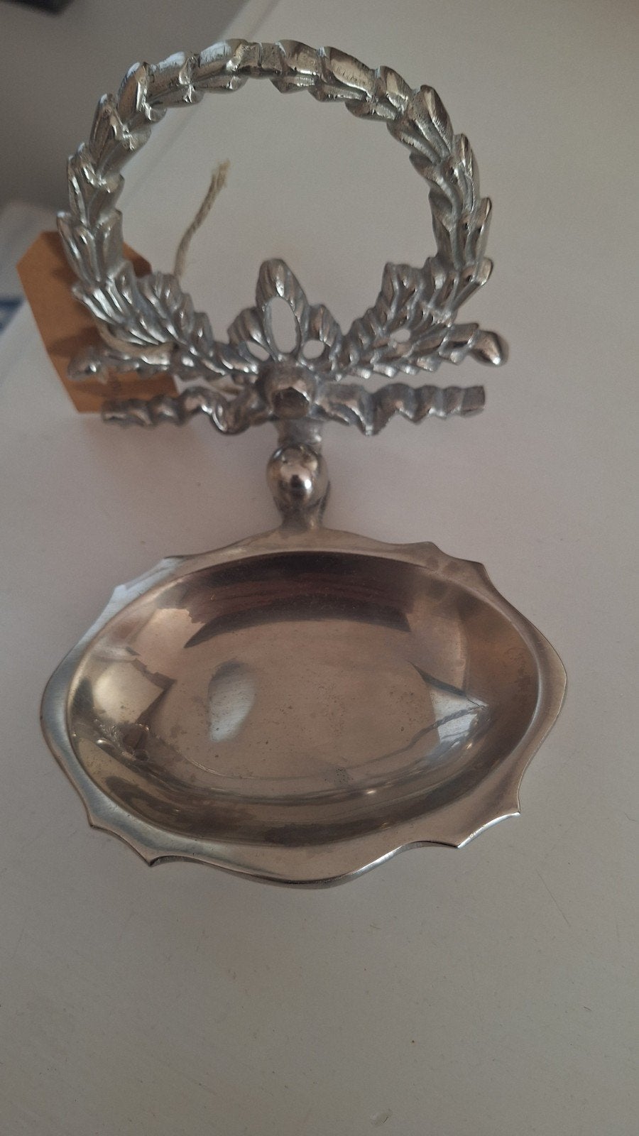 oud nostalgisch zeepbakje mat zilver, Ophalen of Verzenden, Zilver