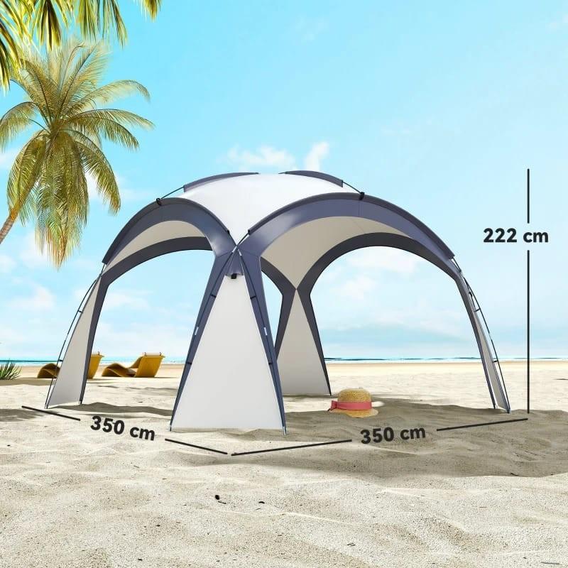 Paviljoen Strandtent 3.5x3.5m campingtent partytent, Tuin en Terras, Partytenten, Opvouwbaar, Nieuw, 4 tot 6 meter, Paviljoen