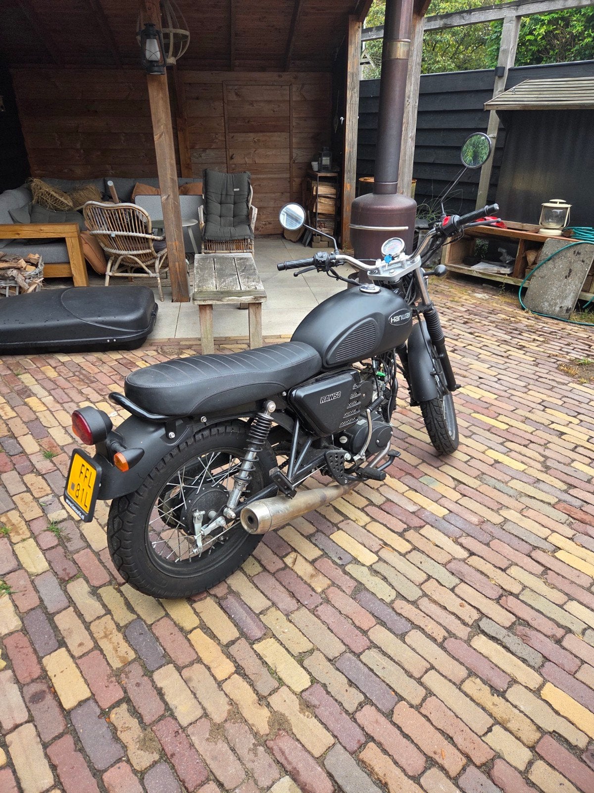 Hanway RAW50 - Mooie zwarte 50cc schakelbrommer, Ophalen