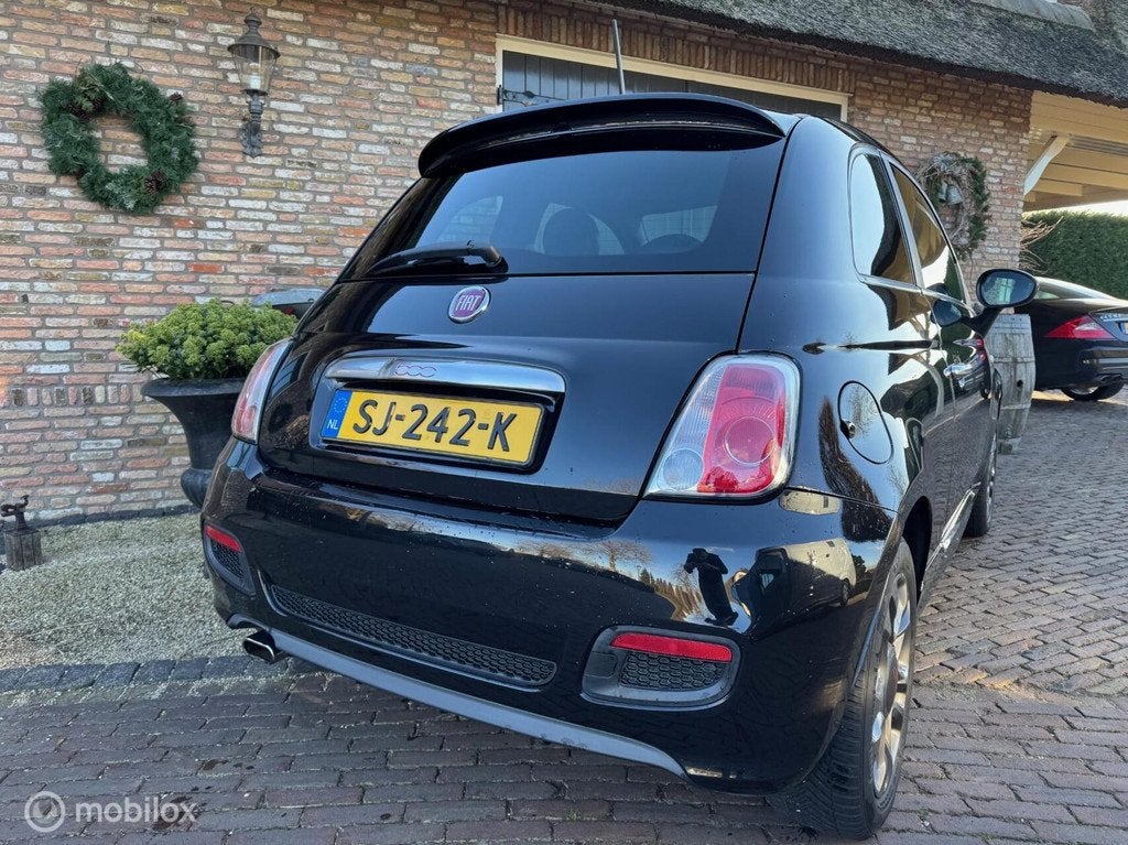 Fiat 500 1.2 500S - Sport - Leder Bekleding - Nieuwe Apk, Auto's, Fiat, Gebruikt, 840 kg, Zwart, Leder