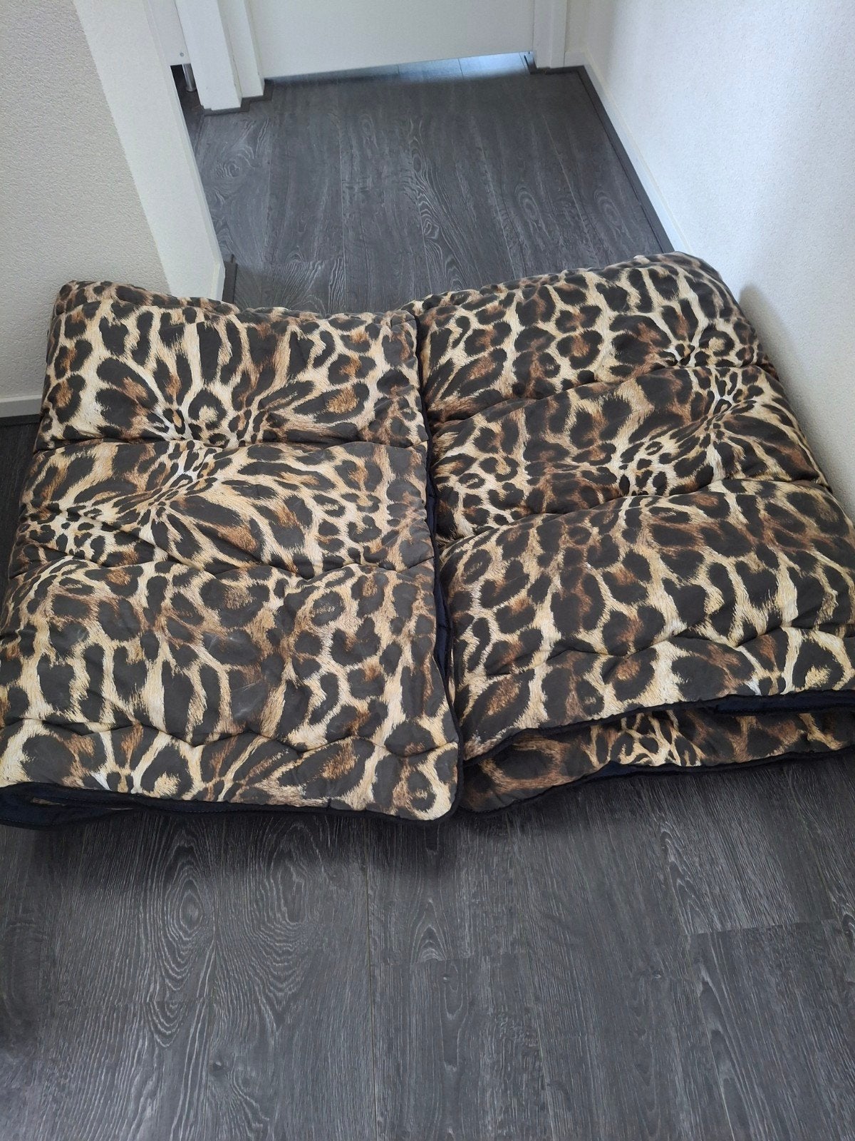Eazzzy Bedzzz dekbed met panterprint, 140x200, Ophalen, Eenpersoons, Meerkleurig, Polyester