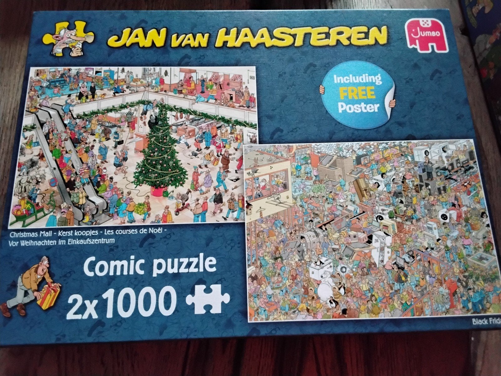 Jan van haasteren 2 x 1000 stukjes, Hobby en Vrije tijd, Ophalen of Verzenden, 500 t/m 1500 stukjes, Zo goed als nieuw