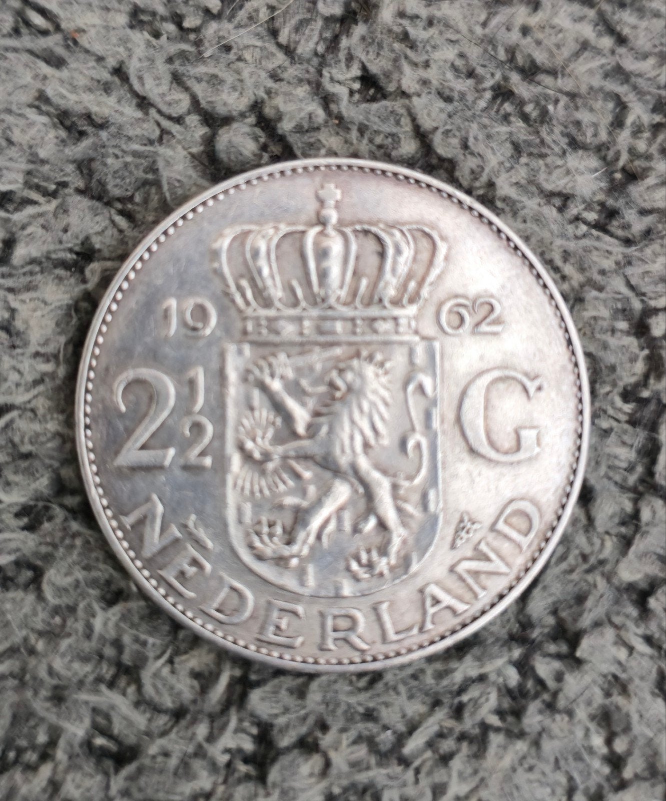 2,5 Gulden 1962 - zilver, Ophalen of Verzenden, Koningin Juliana, 2½ gulden, Zilver