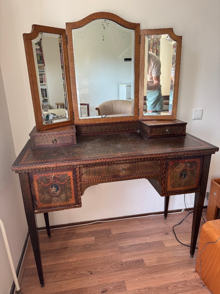 antieke kaptafel, Ophalen, Gebruikt, 100 tot 150 cm, 100 tot 150 cm