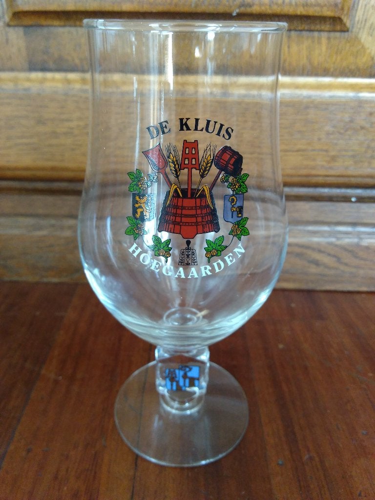 Bierglas Hoegaarden - De kluis, Ophalen of Verzenden, Zo goed als nieuw, Bierglas