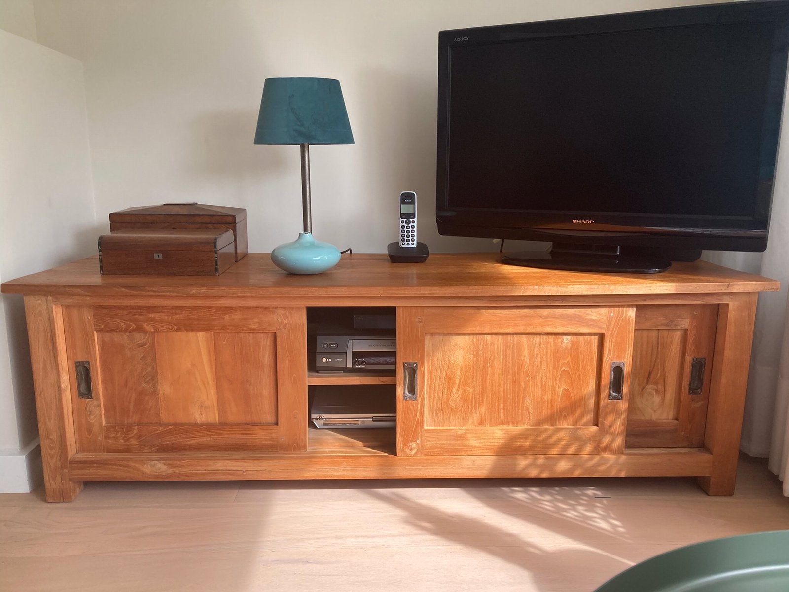 Tv kast teak hout, Ophalen, Gebruikt, Teakhout