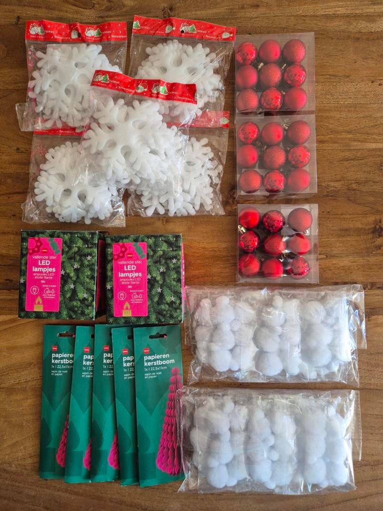 Kerstverlichting en decoratie sneeuwballen, Diversen, Kerst, Ophalen, Nieuw