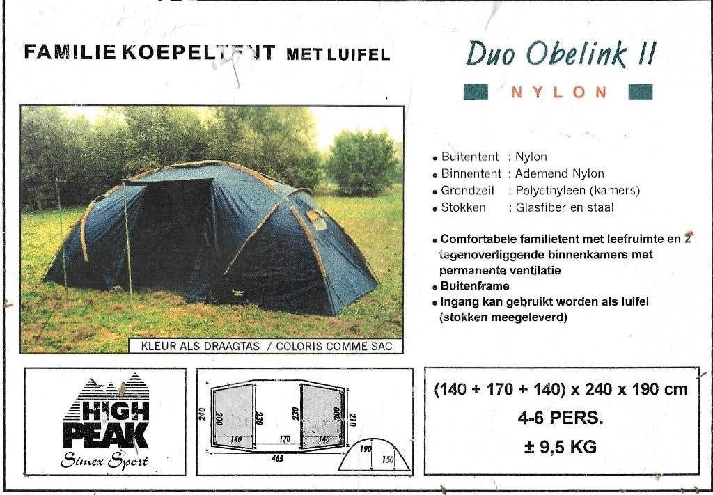 Familie Koepeltent, Caravans en Kamperen, Tenten, Ophalen, Zo goed als nieuw, Tot en met 6