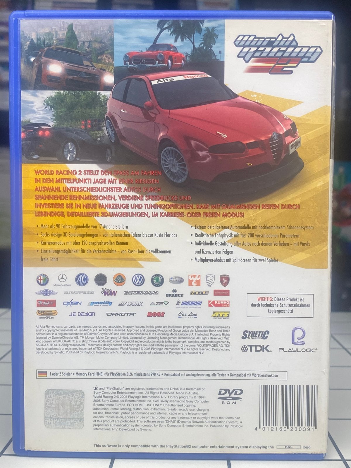 World Racing 2 - PS2 PlayStation 2 Game - TDK, Info@tdk.com, Eén computer, Racen en Vliegen, 2 spelers