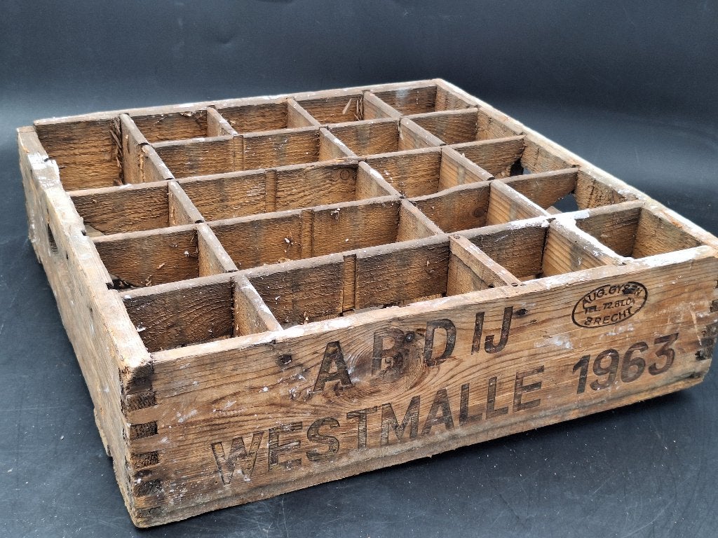 oude bierbak Abdij Westmalle, 1963, Verzamelen, Biermerken, Ophalen of Verzenden, Gebruikt, Overige typen, Overige merken