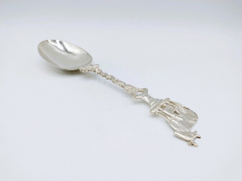 Zilveren geboortelepel, J. Dijkstra, Ysbrechtum, 1815, Verzenden, Zilver