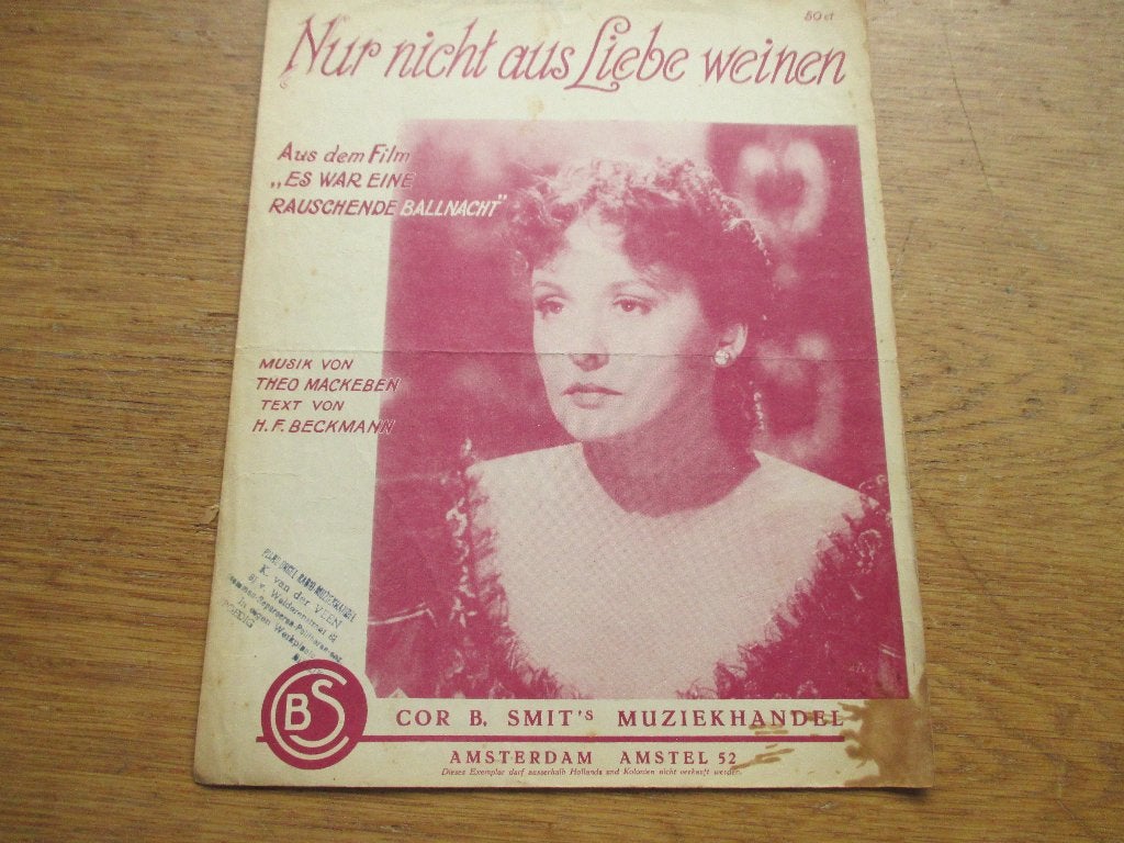 NUR NICHT AUS LIEBE WEINEN, Zang, Gebruikt, Klassiek, Ophalen of Verzenden