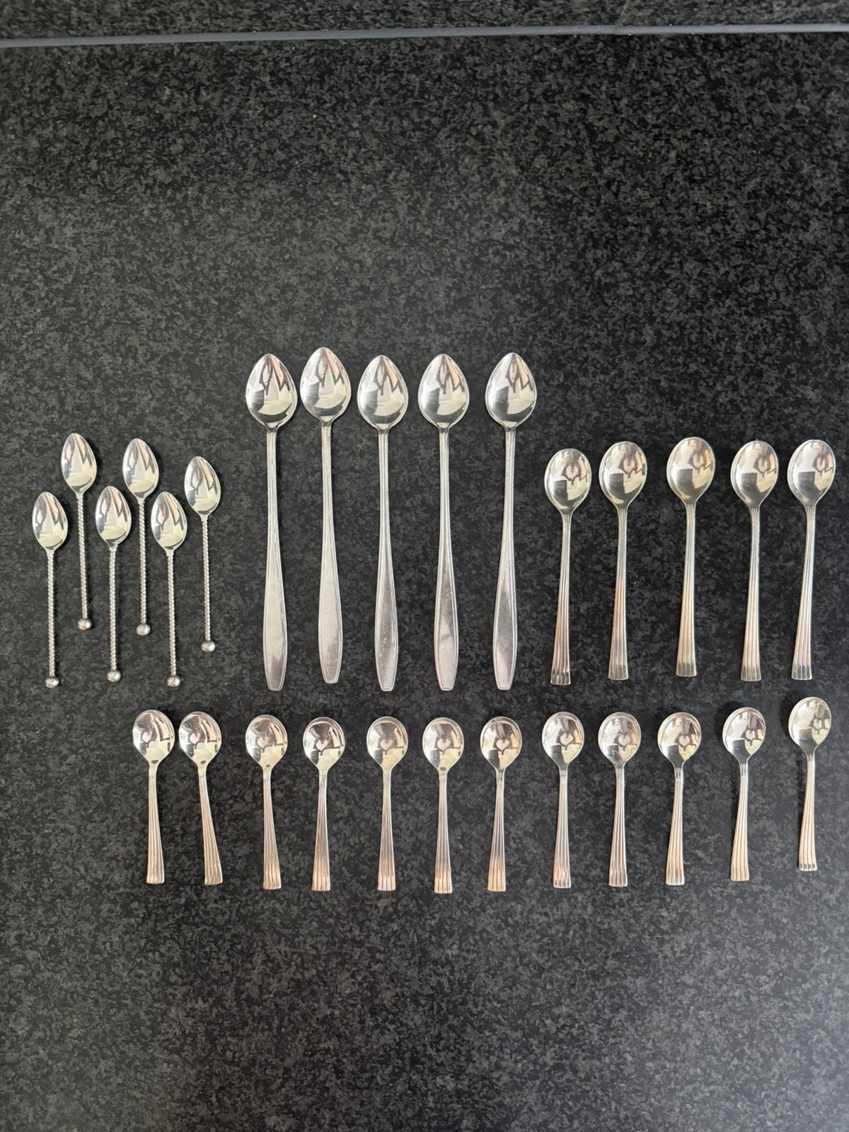 Diverse verzilverde lepeltjes van Douwe Egberts, Ophalen of Verzenden, Gebruikt, Metaal, Bestek