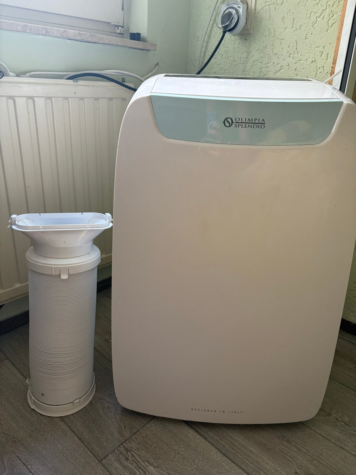Mobiele airco met slang 9000 BTU - Olympia Splendid, Ophalen, Gebruikt, Minder dan 60 m³, Koelen en Ontvochtigen