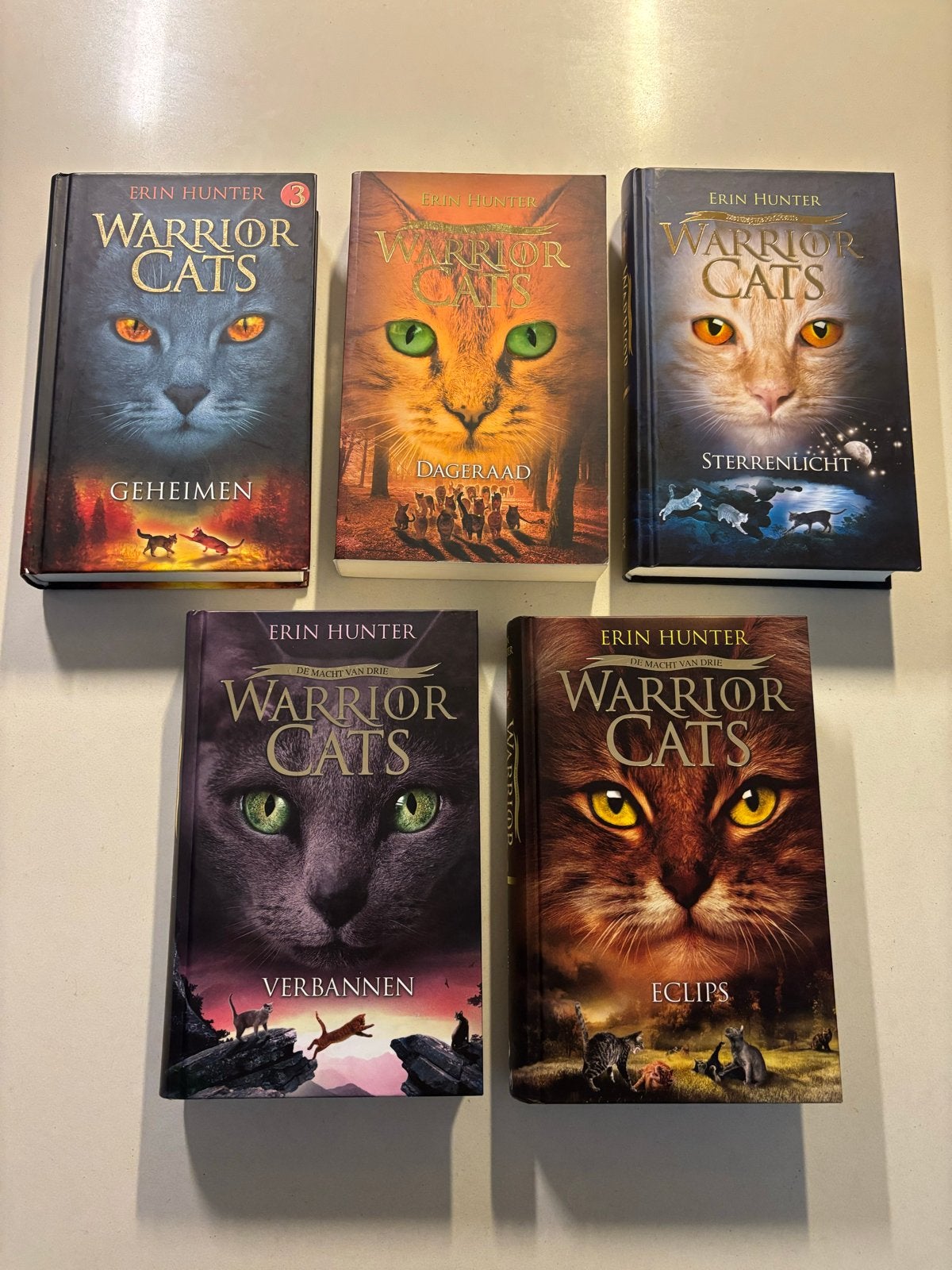 Warrior Cats 5 Boeken - Serie 1, 2 en 3 Erin Hunter set!, Boeken, Ophalen of Verzenden, Zo goed als nieuw