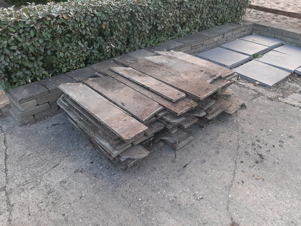 Gebruikte Azobe Hardhout Damwand Schoeiing Planken, Ophalen, Gebruikt, Planken, Hardhout