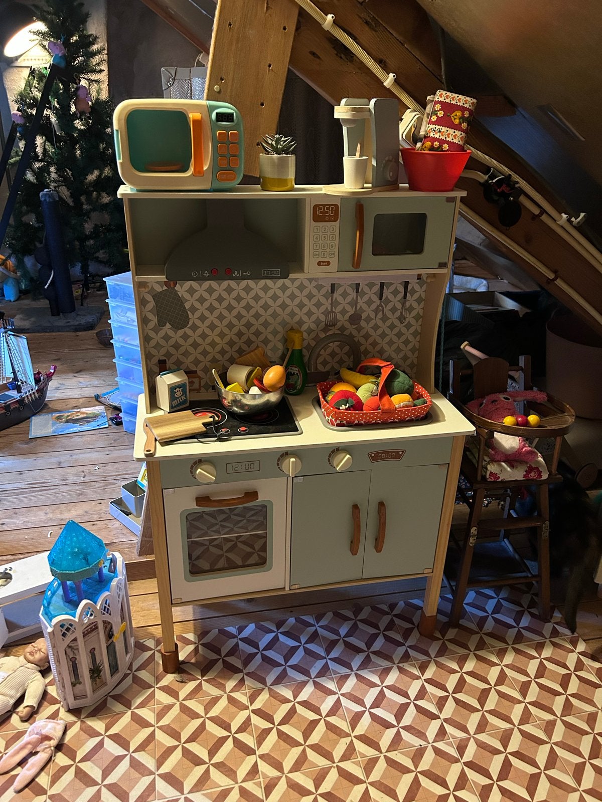 Grote Houten Speelkeuken met Accessoires, Ophalen, Gebruikt