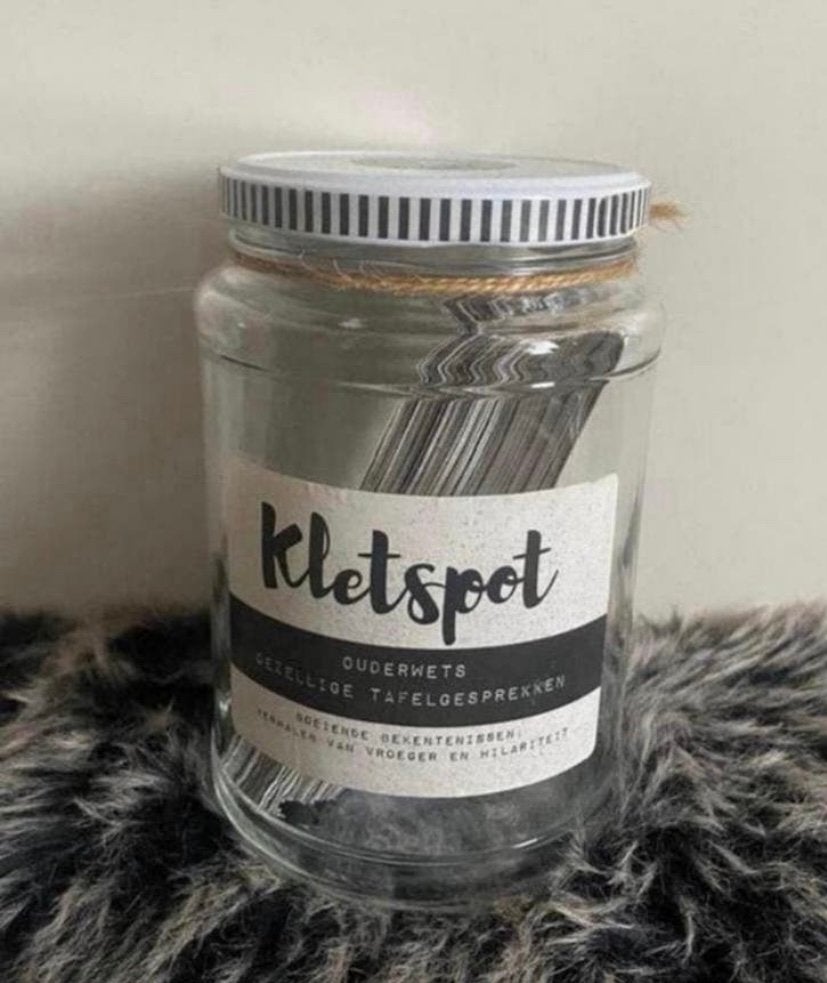 Kletspot ouderwets gezellig, Verzenden, Zo goed als nieuw