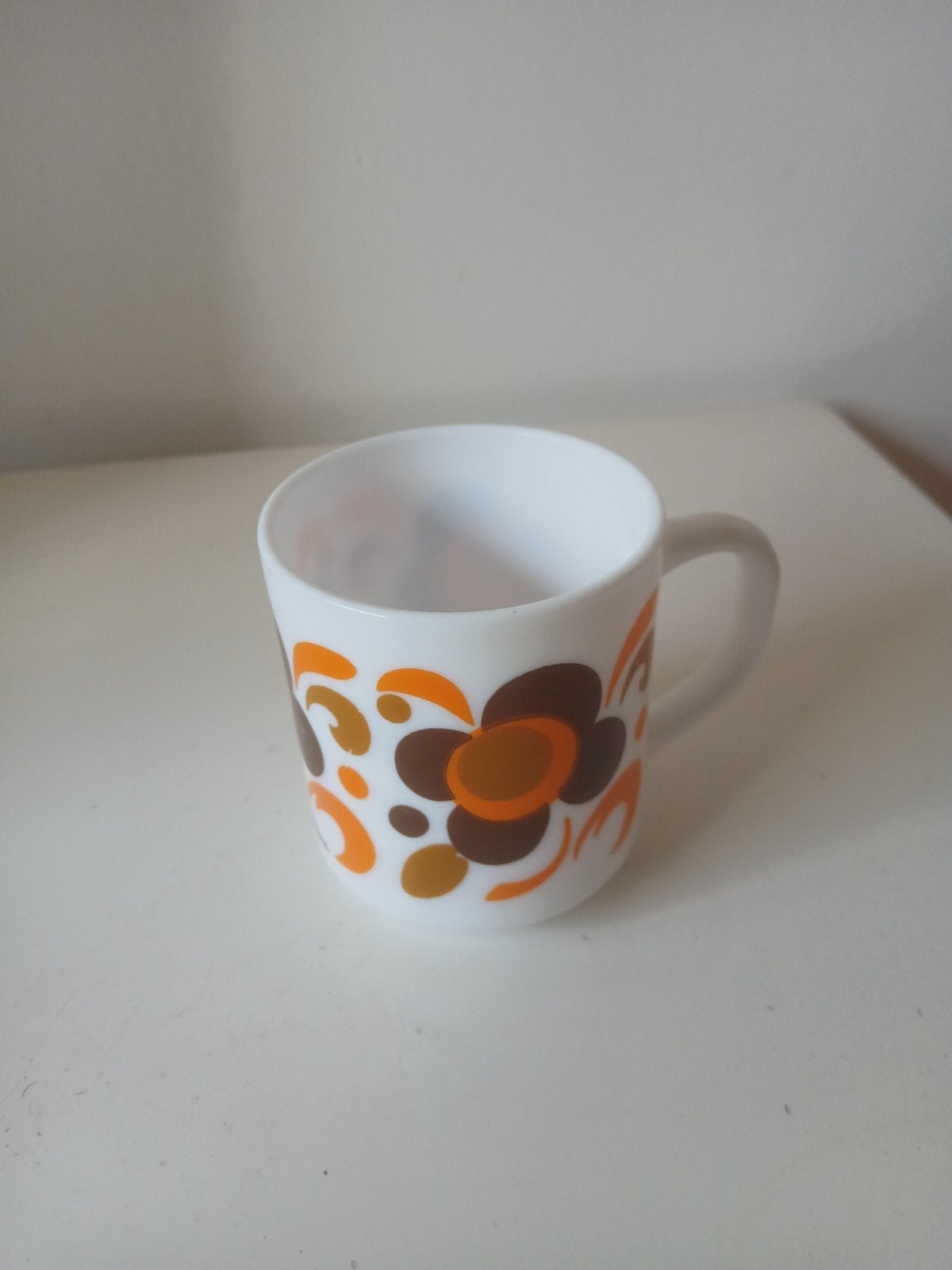 Arcopal Knorr beker vintage bloemen, Ophalen of Verzenden