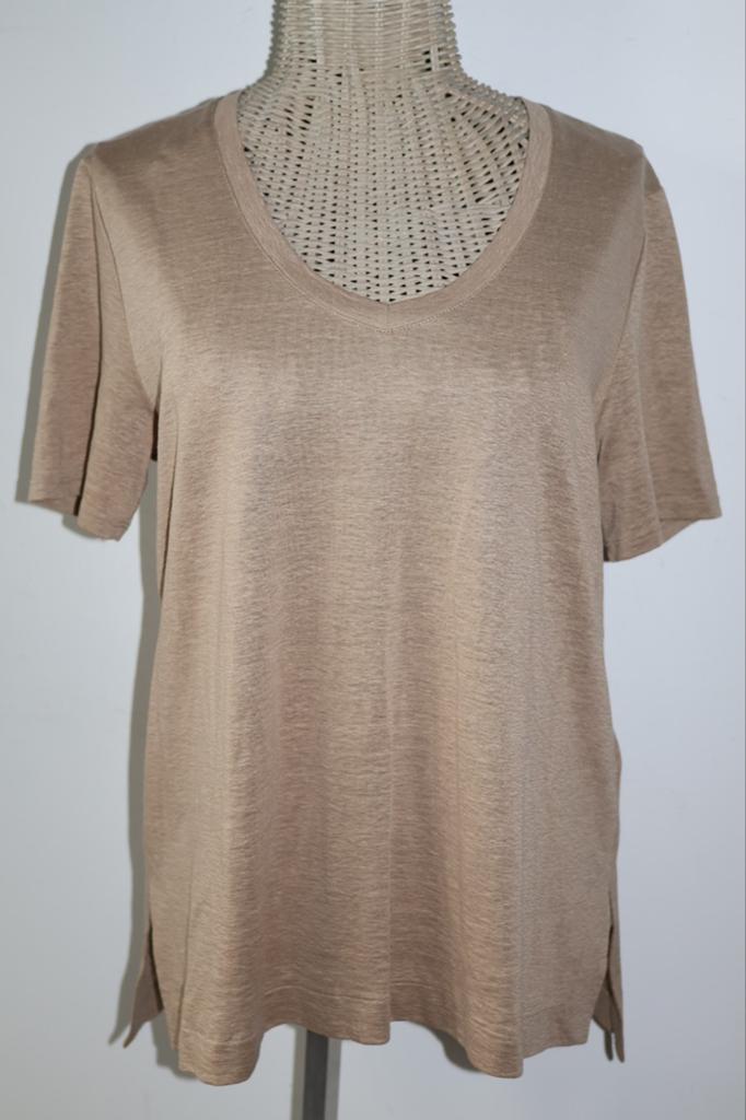 Marccain T-shirt beige maat N 4 = 40 / L, Marccain.nl, Marccain, Ophalen of Verzenden, Zo goed als nieuw