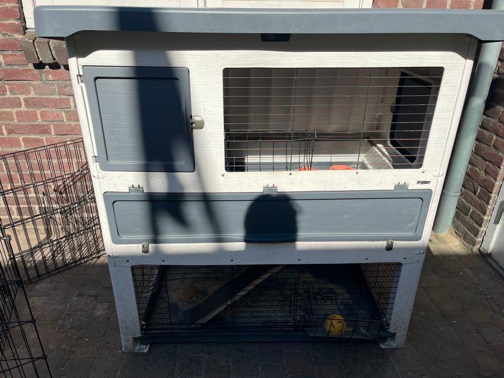 Plus extra's! Ferplast Konijnenhok Grand Lodge 140 Plus, Dieren en Toebehoren, Ophalen, 90 cm of meer, Konijn, Hok