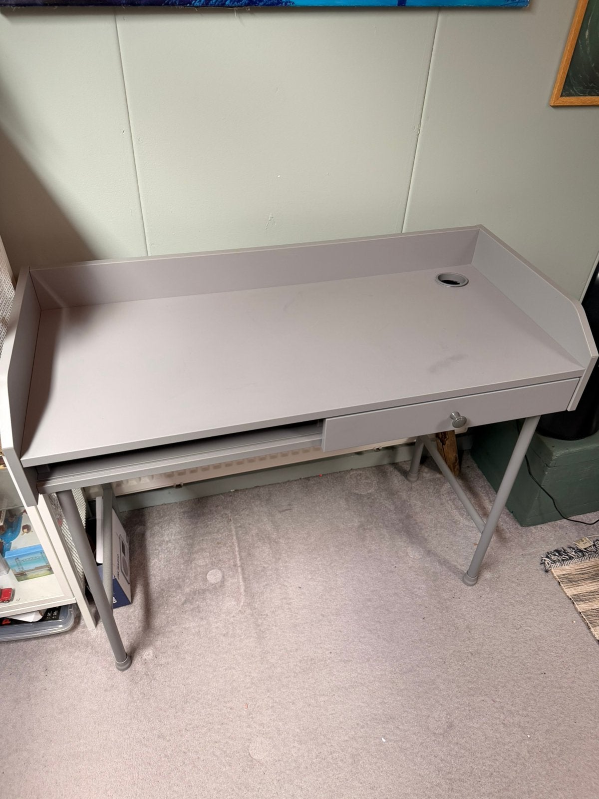 Ikea bureau Hauga, Ophalen, Gebruikt, IKEA, Grijs