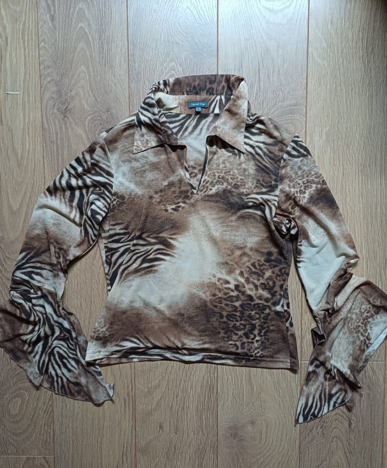 blouse panterprint / tijgerprint 42 street one, Ophalen of Verzenden, Zo goed als nieuw, Maat 42/44 (L)