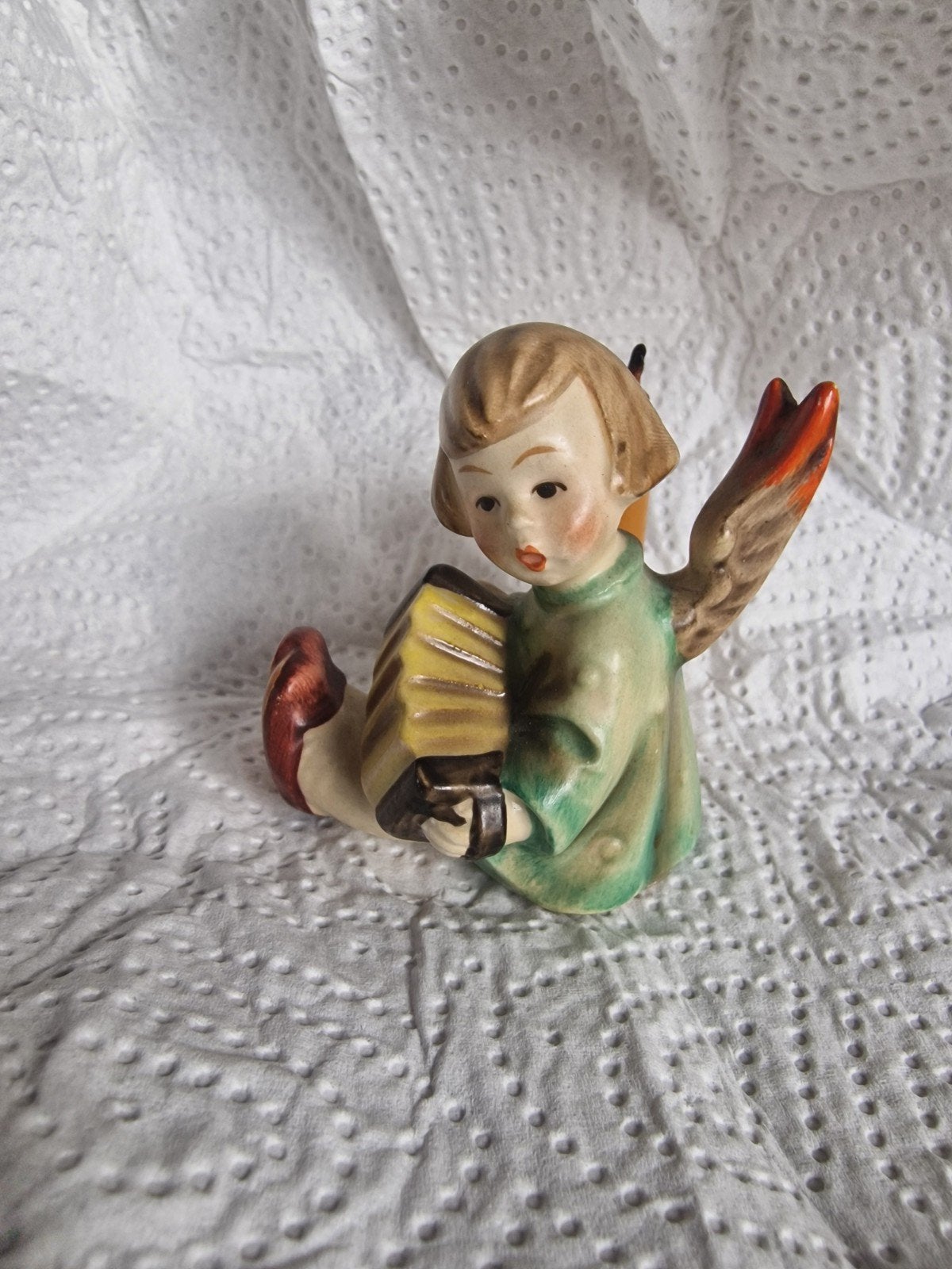 Vintage 1967 Goebel Hummel Engel Accordeon Beeldje, Ophalen of Verzenden, Gebruikt, Hummel