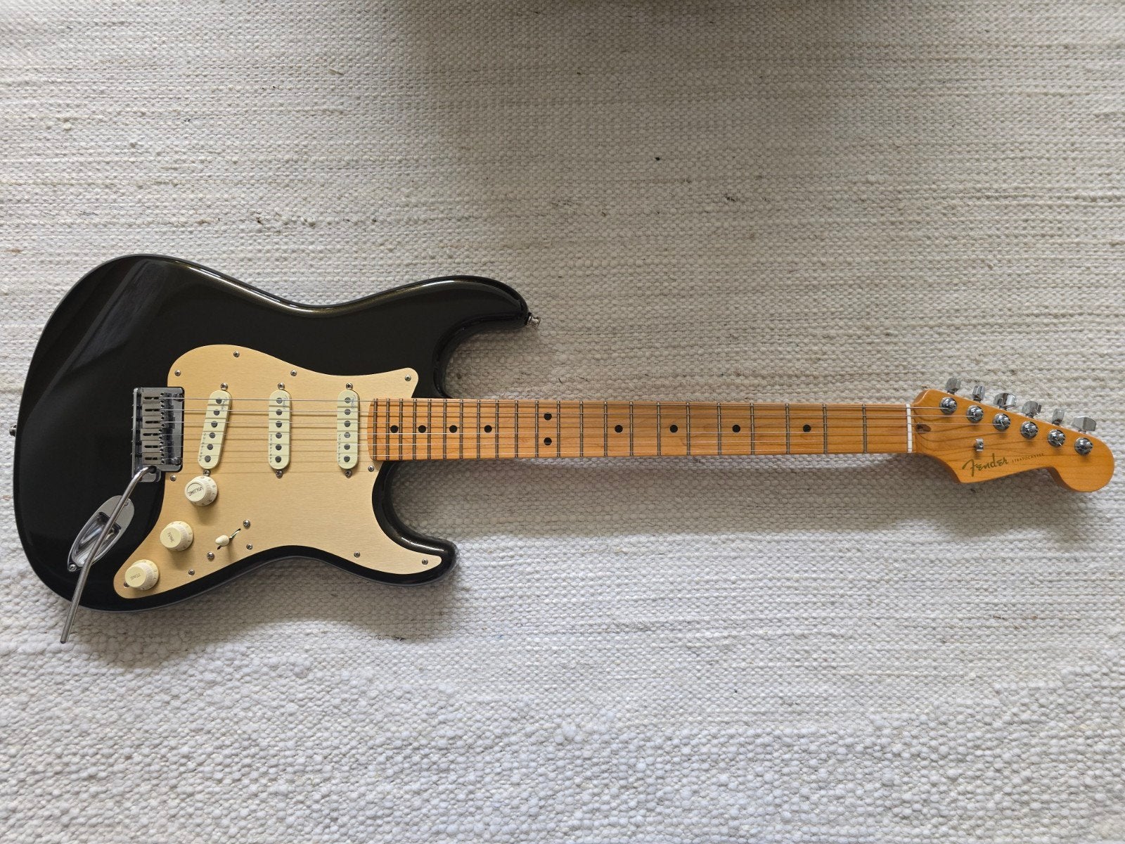 Fender american stratocaster ultra texas tea zgan, Ophalen, Zo goed als nieuw, Solid body, Fender