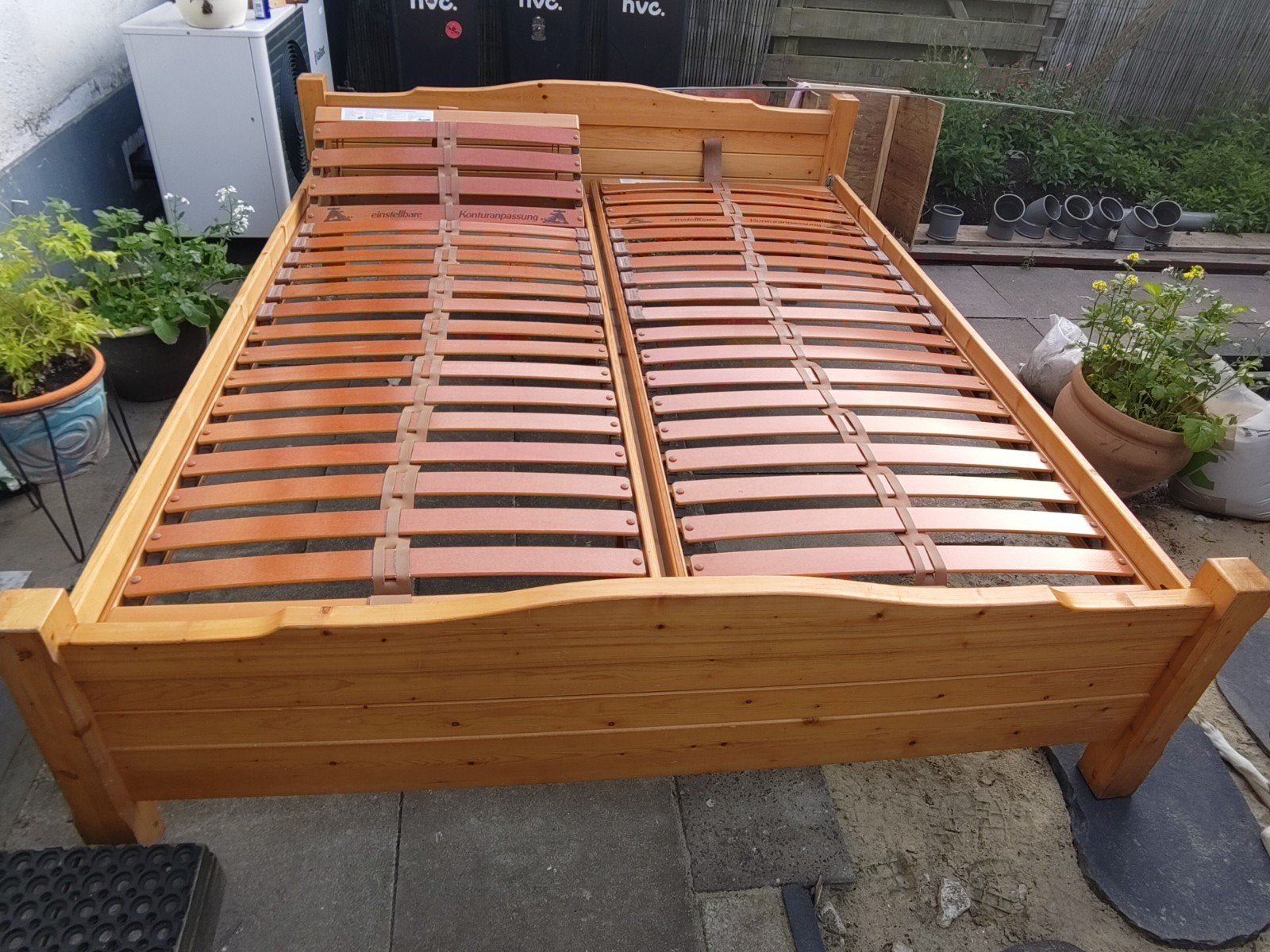 Houten bed 180 x 220 cm, Huis en Inrichting, Slaapkamer | Bedden, Ophalen, Tweepersoons, Hout