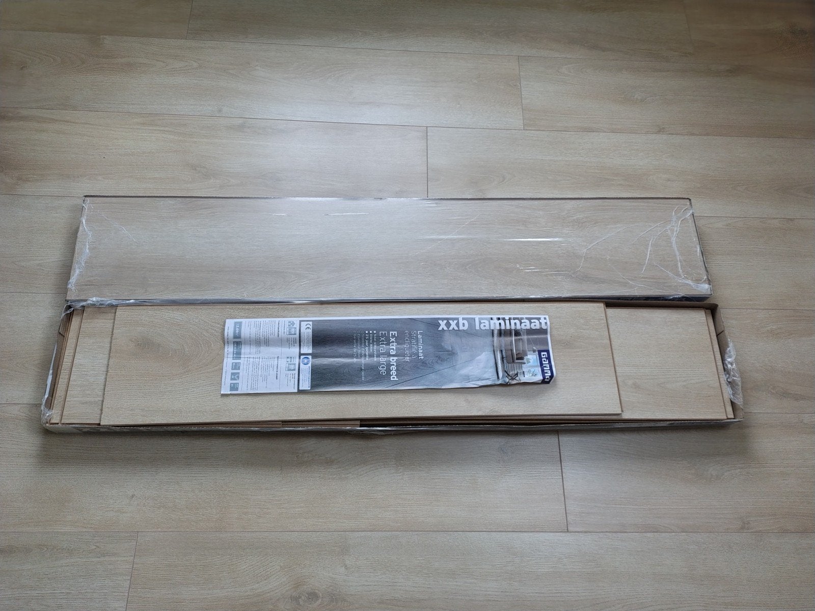 4,5 m2 GAMMA laminaat Signature Extra Breed beige eiken, Ophalen, 50 tot 150 cm, Nieuw, Minder dan 5 m²