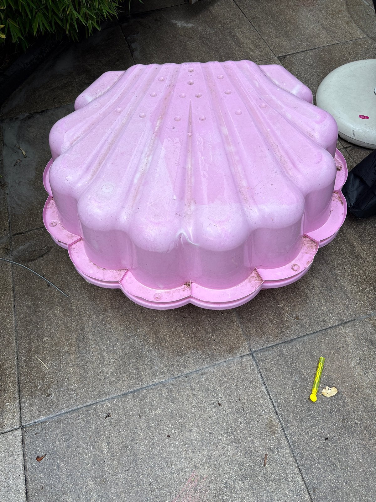GRATIS af te halen jn Uithoorn Zandbak/zwembadje roze schelp, Ophalen, Zo goed als nieuw