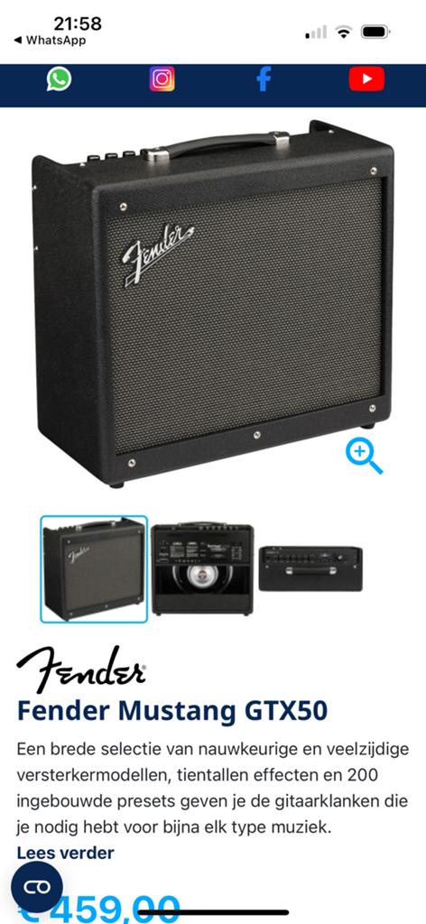 Fender mustang gtx50 bundle., Muziek en Instrumenten, Ophalen, Zo goed als nieuw