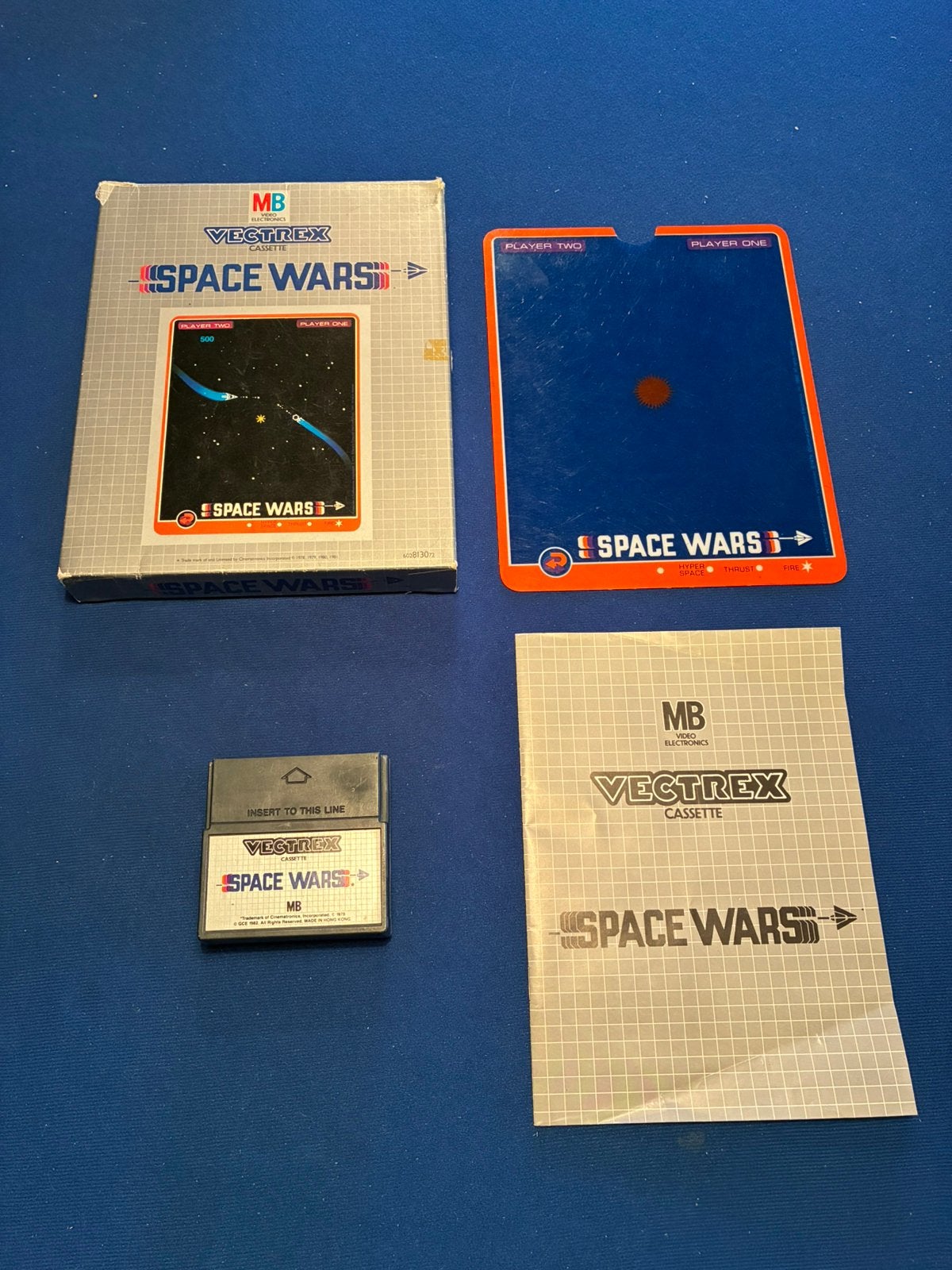 Vectrex spel Space Wars, Avontuur en Actie, Gebruikt, 1 speler, Eén computer