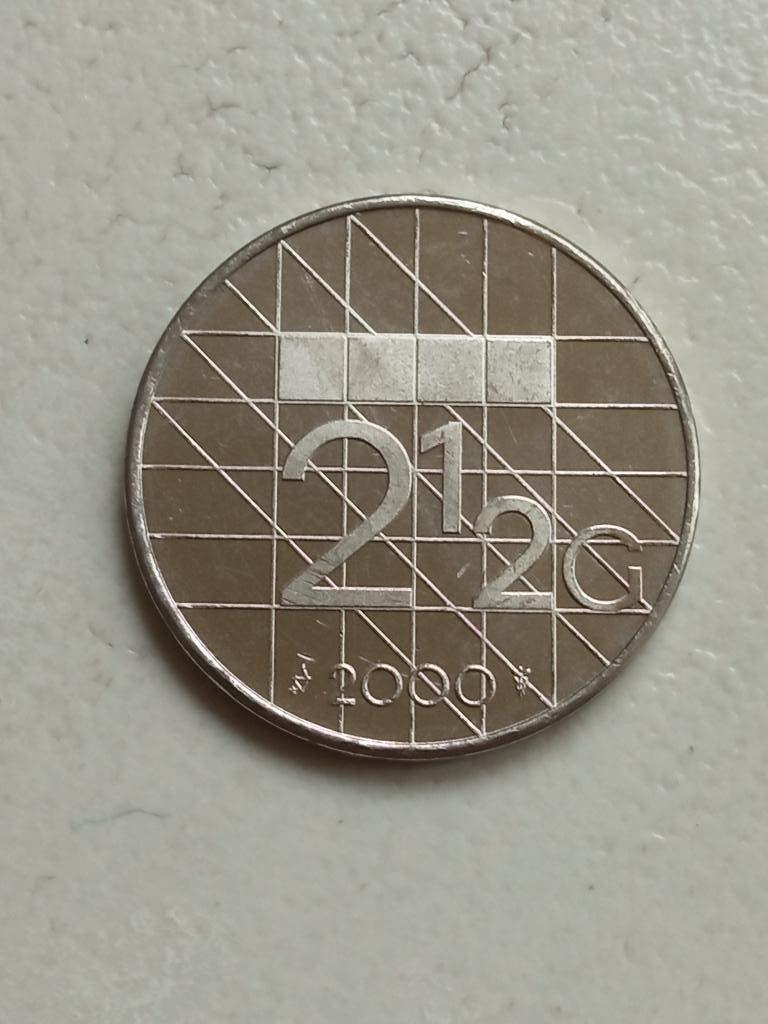 Nederland 2 1/2 gulden 2000., Postzegels en Munten, Munten | Nederland, Ophalen of Verzenden, Koningin Beatrix, 2½ gulden, Losse munt